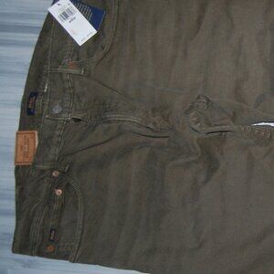 POLO RALPH LAUREN Varick Slim Straight Green Jeans Men's Size 40X32 NWT